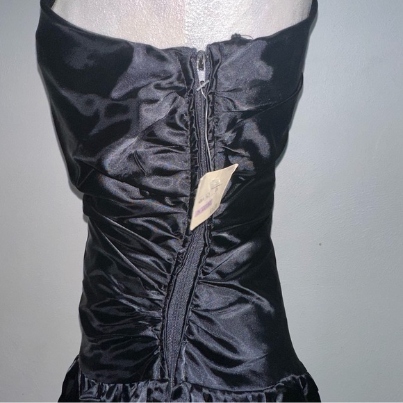 Vintage Black One Shoulder Tiered Dress - Picture 9 of 13